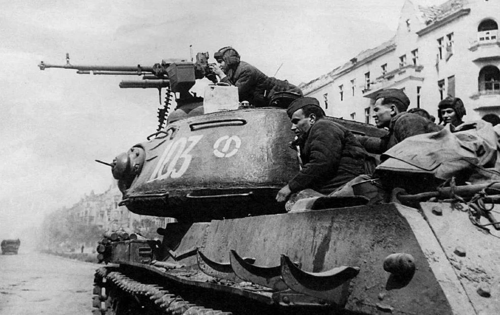 From the summer of 1944, the Red Army was fighting its way East through Poland. Russian troops chased the Nazis out of Poland, including liberating the death camps of Auschwitz and Treblinka.