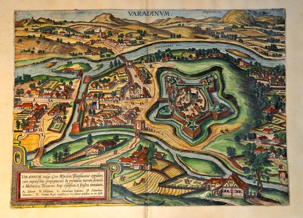 Oradea, map from 1617