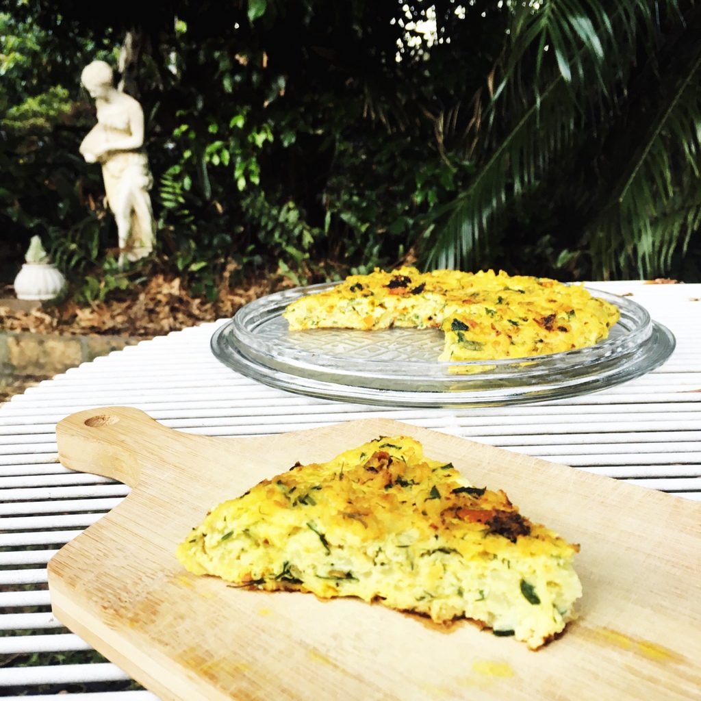Iranian Cauliflower frittata called Kuku