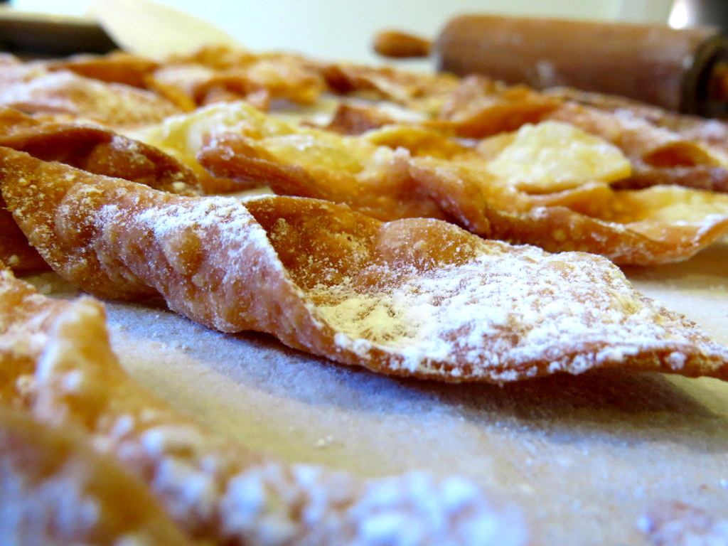 Chrusty in Polish, Crostoli in Italian, these fried pastry bow-ties are popular all across Europe. The secret is a splash of vodka!