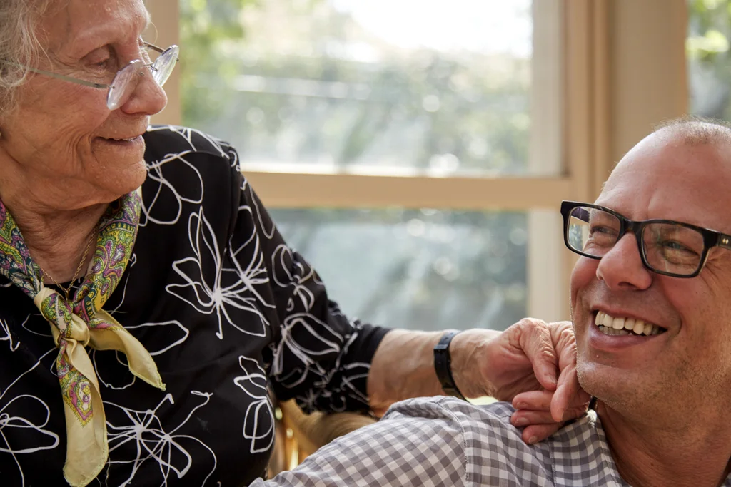 Baba Schwartz, with her youngest son Danny.