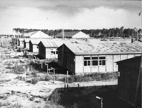 Barracks at Stuthoff, a death and slave labour camp operated by the Nazis in Poland during World War Two. 