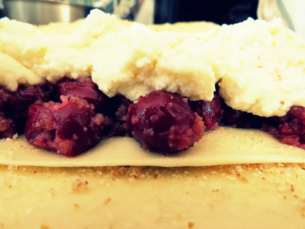 sour cherry & cheese strudel