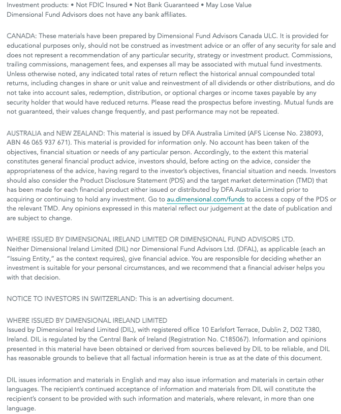 Footnotes and disclosures for blog post