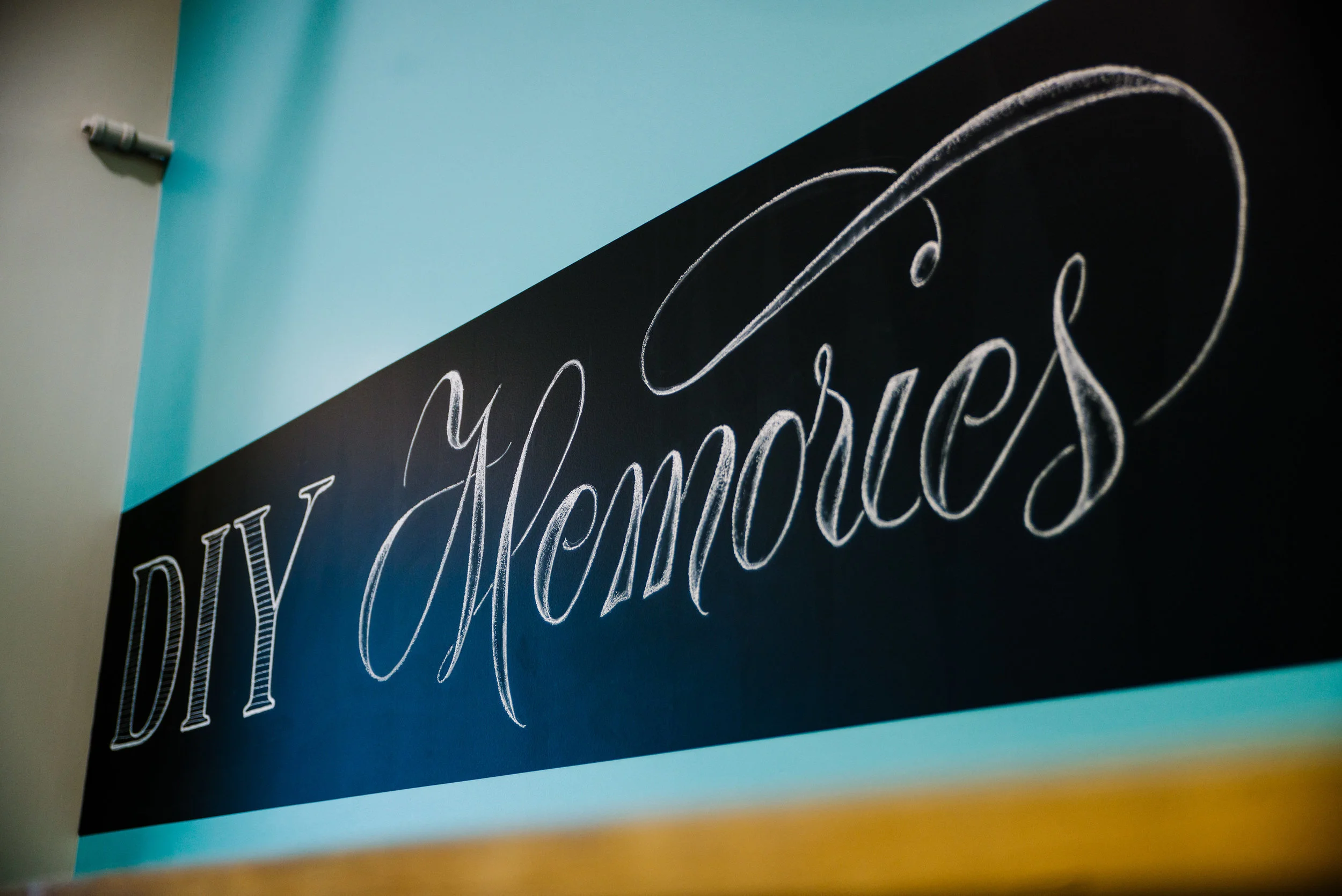 Chalkboard banner lettering with brand keywords The Silver Diva, West Chester, OH November 2016