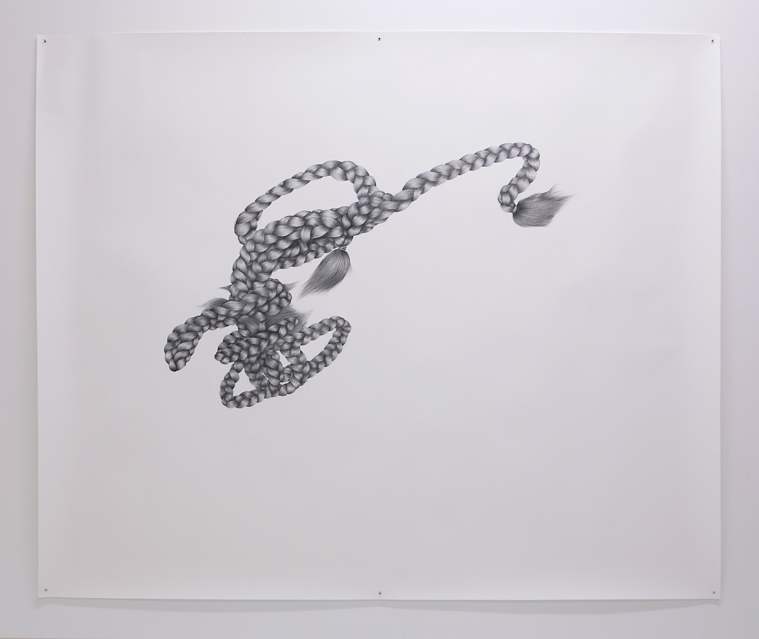 Tethers , 2013, Graphite on Paper, 1500mm x 1800mm