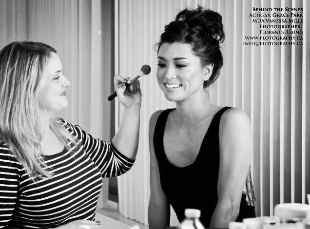 Vanessa Mills working on-set with Grace Park (Hawaii Five-O Actress) Awards: Top 10 Makeup Artist in the U.S. & Canada - Shu Uemura Top 20 Makeup Artist in Canada - Lancome Cosmetics