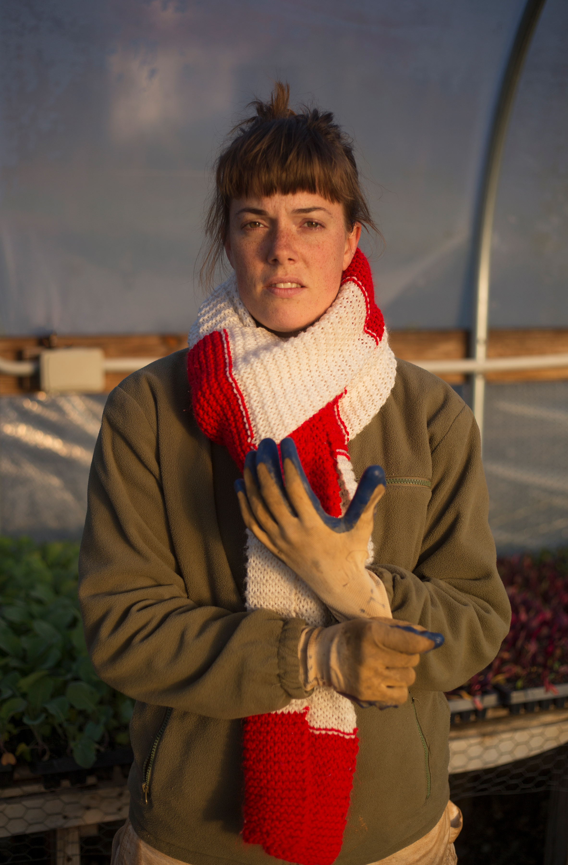  Anna Laura Reeve prepares for the first planting session of the season at Care of the Earth Community Farm March 15, 2018. The farm grows 62 different varieties of vegetables for their CSA (community supported agriculture) members every year. Each m