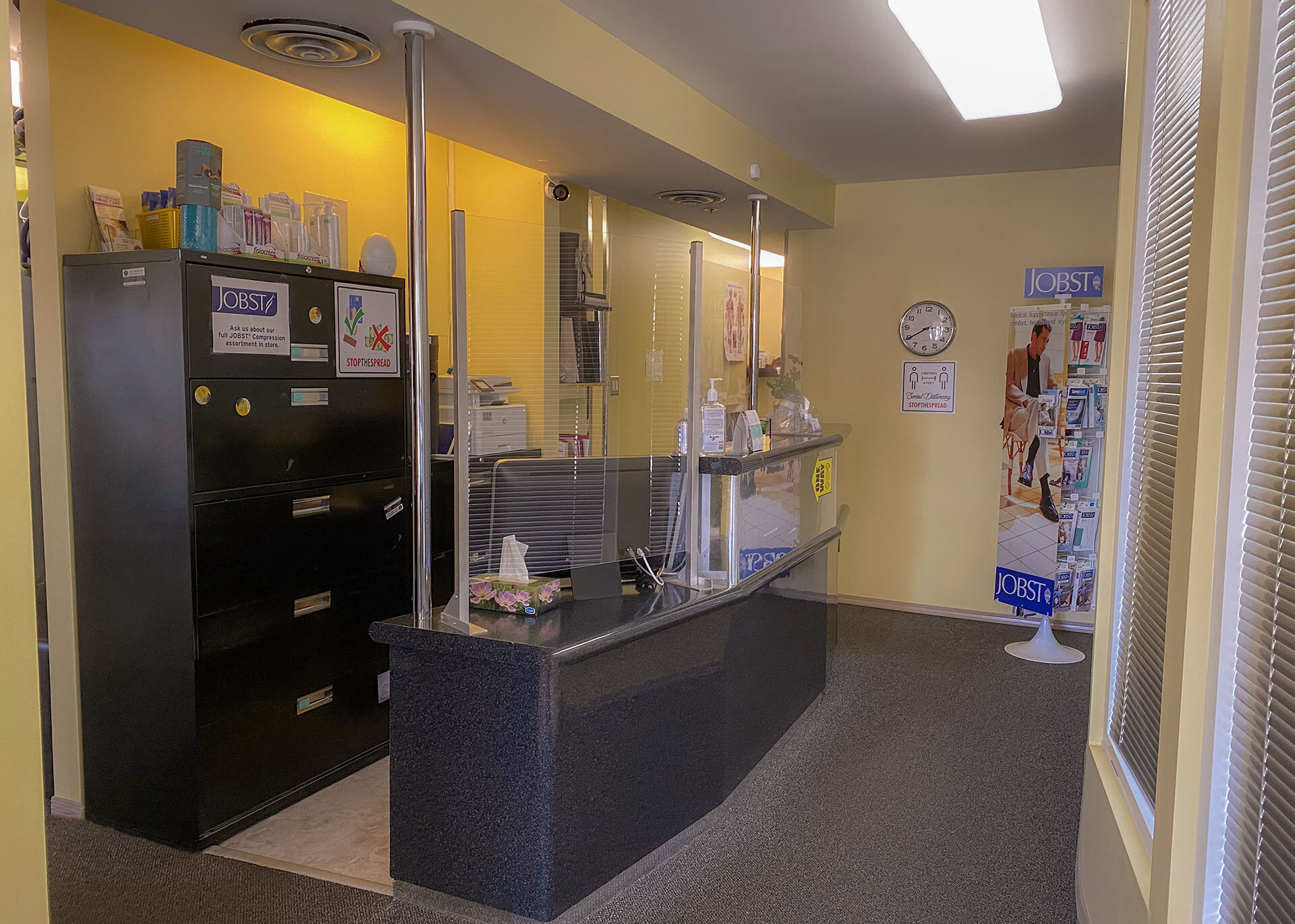 Pitt Meadows Physiotherapy Secretary Desk and Waiting Room