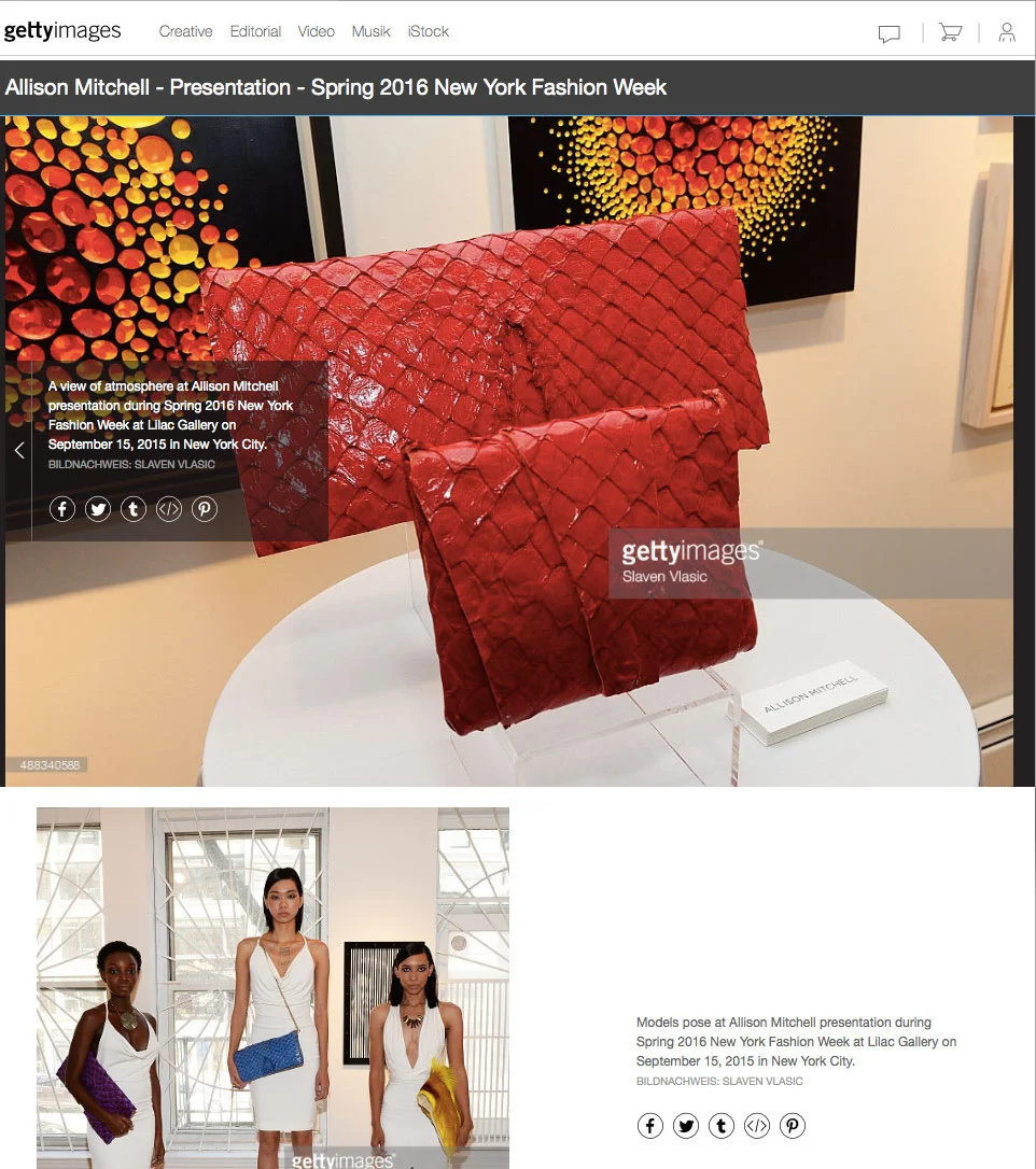 Getty Images: Allison Mitchell - Presentation (Spring 2016 New York Fashion Week)