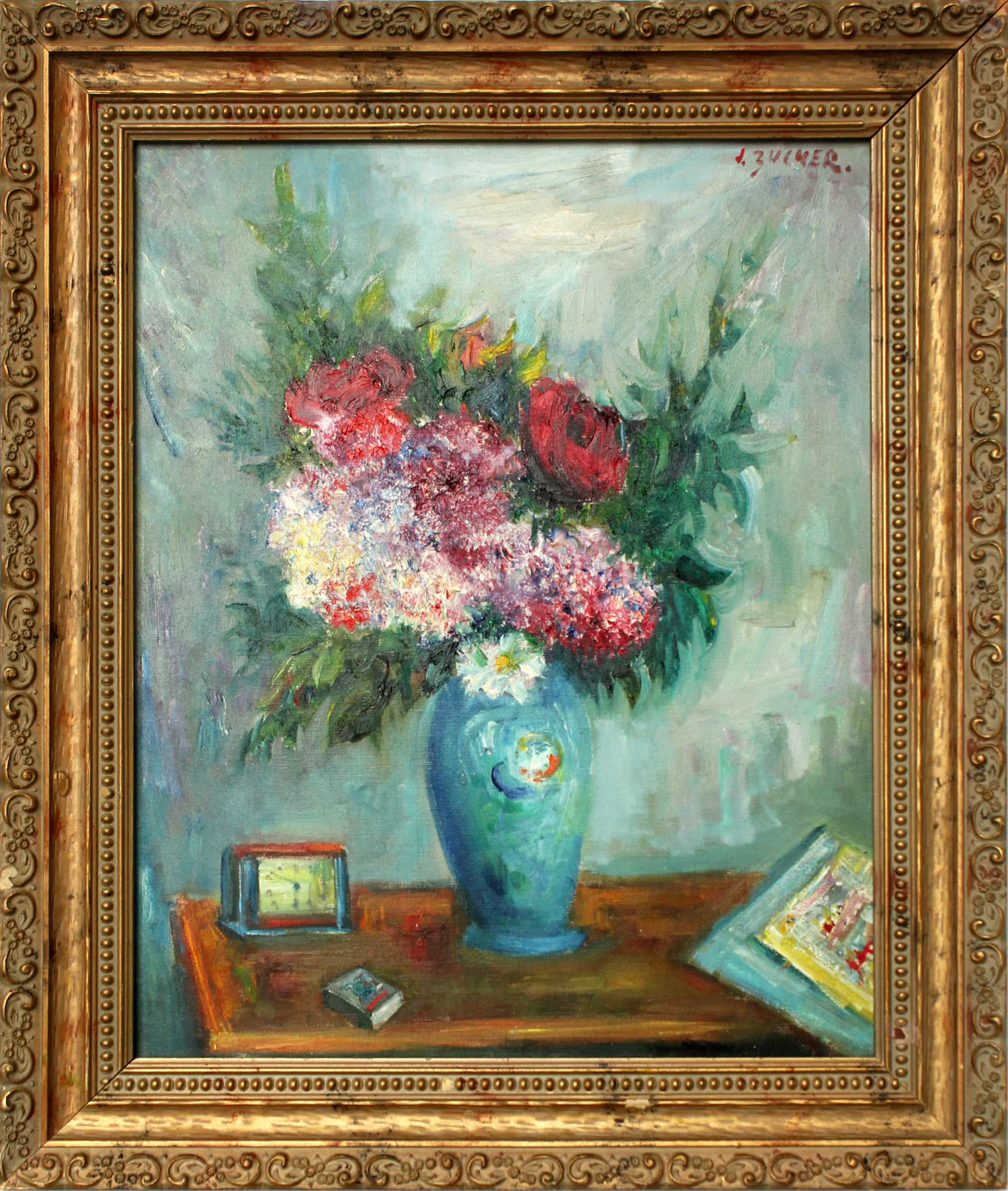 Still life of Flowers on Table, 20th Century
