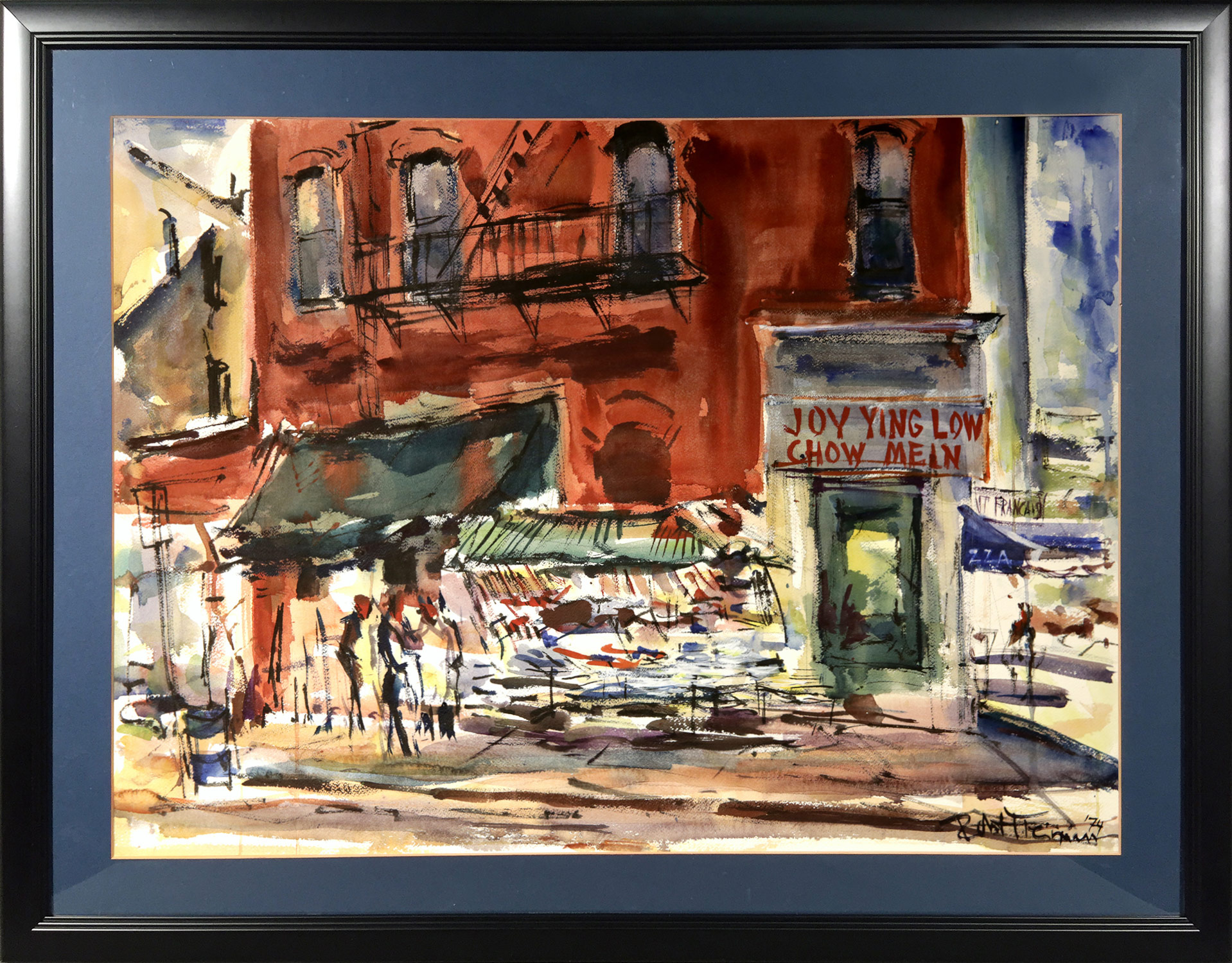 New York City Street Scene of China Town "Joy Ting Low Chow Mein", 1974