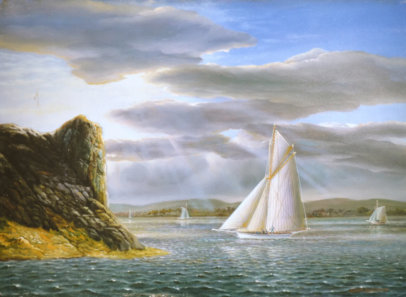 Albert Nemethy-Sailing by Cliffs Side.JPG