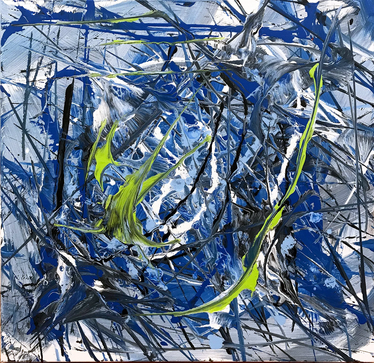 Untitled (Deep Blue & Green), 2017