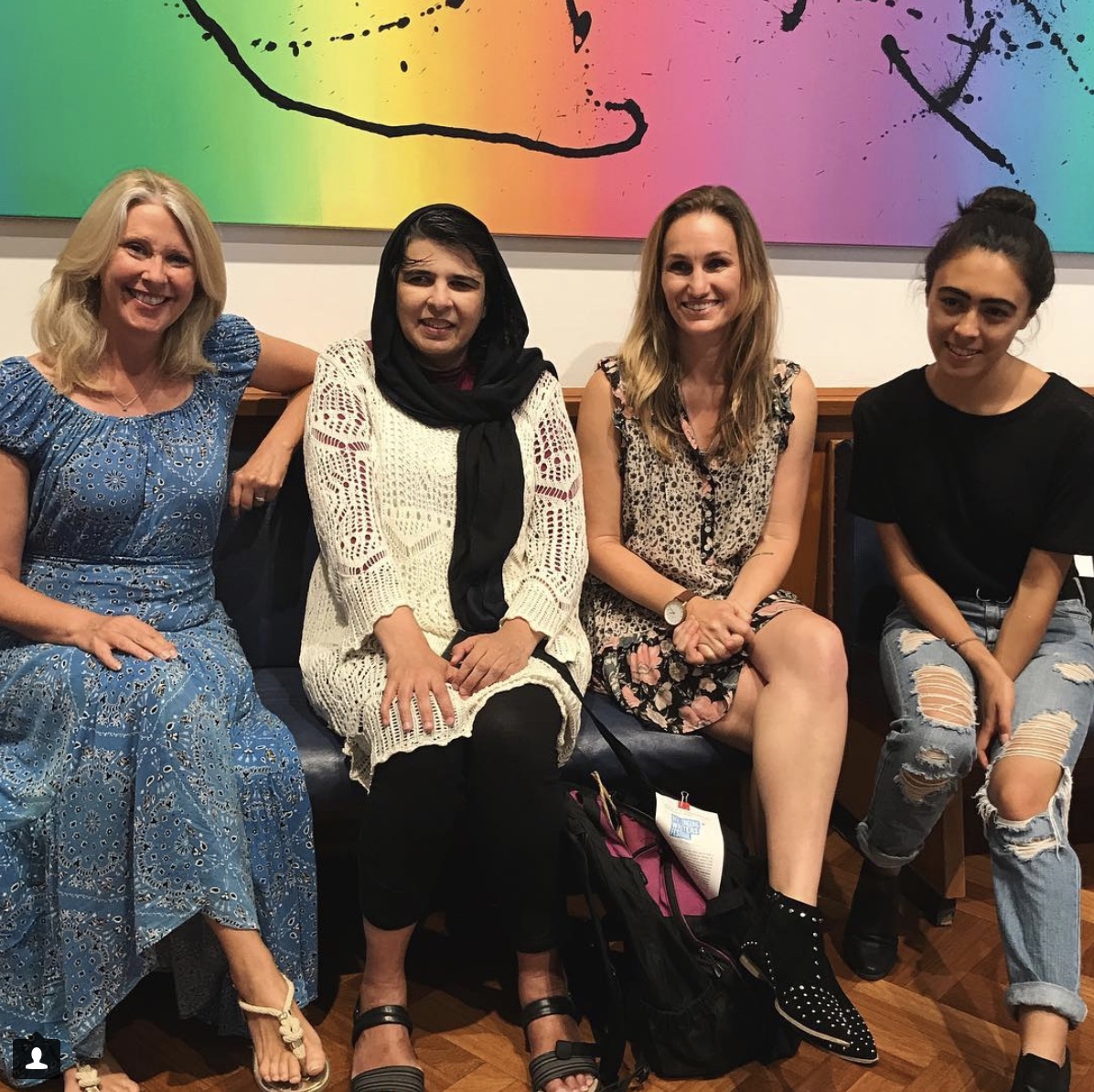 HOLDING THE SPACE: PUBLIC WOMEN Winnie Dunn with, Shakira Hussein, @lynnettelounsbury & @traceyspicer Woollongong Writers Festival