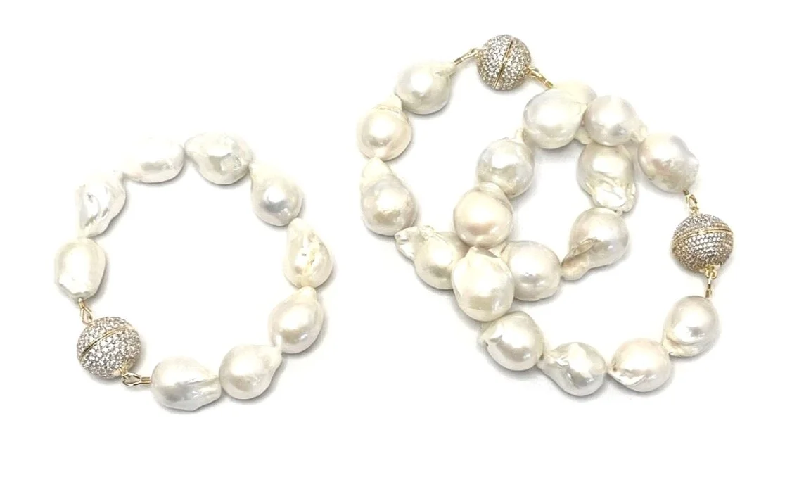 Large Baroque Pearl Bracelet with Magnetic Clasp (sold individually)
