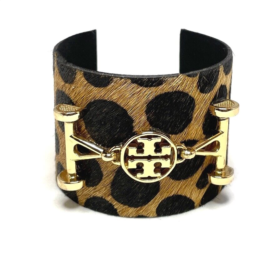 Vintage Tory Burch Gold Horsebit on Leopard Print/Cowhide 2