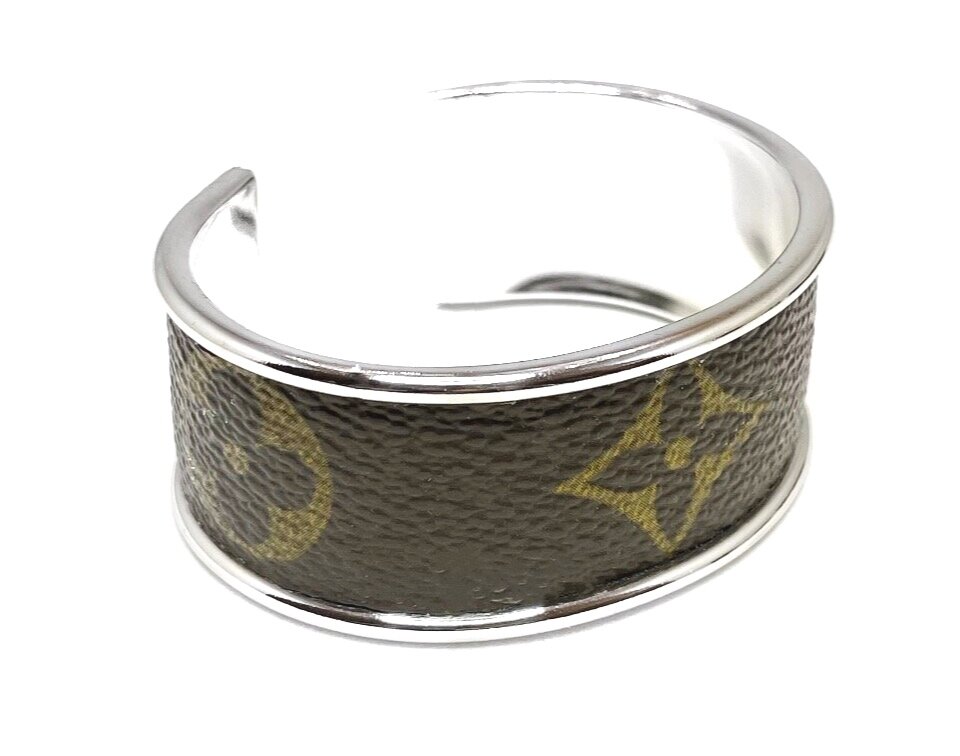 Vintage Louis Vuitton 1” Nickel Cuff Inlay