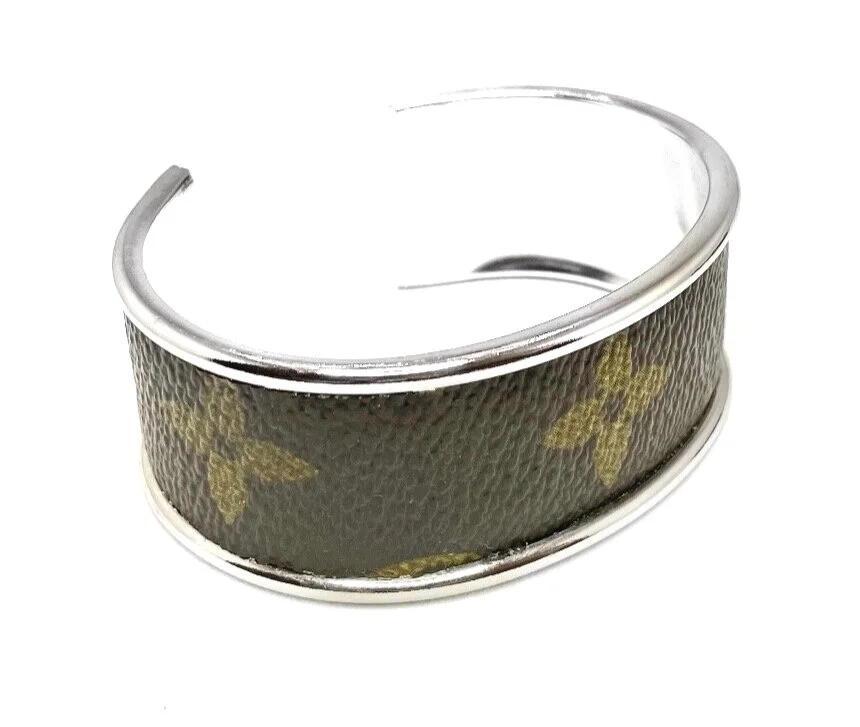 Vintage Louis Vuitton 1" Nickel Cuff Inlay