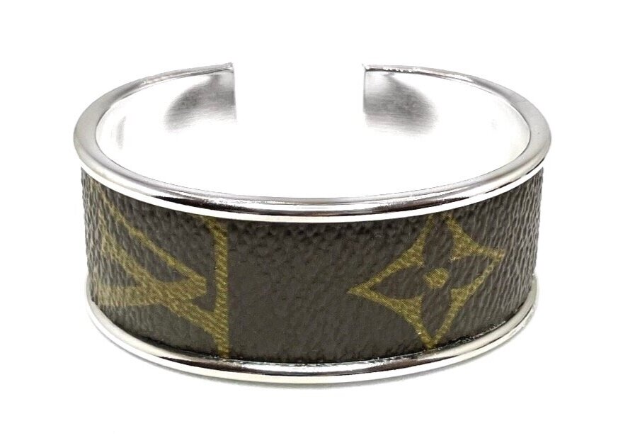 Louis Vuitton Leather Monogram Cuff Bracelet
