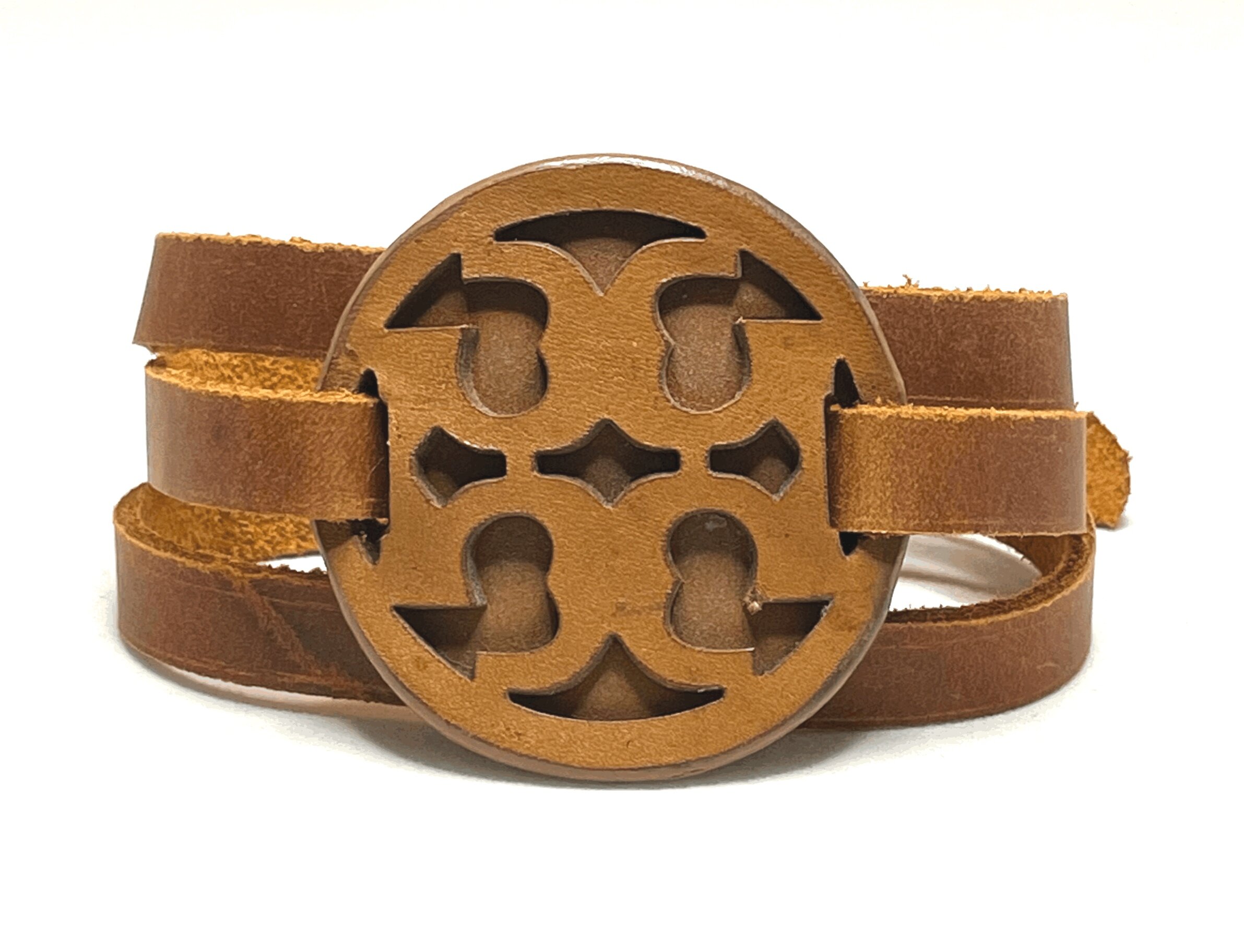 Vintage Tory Burch Leather Wrap Bracelet with Adjustable Silver Round Head  Closure — Lisa Zipperer Designs