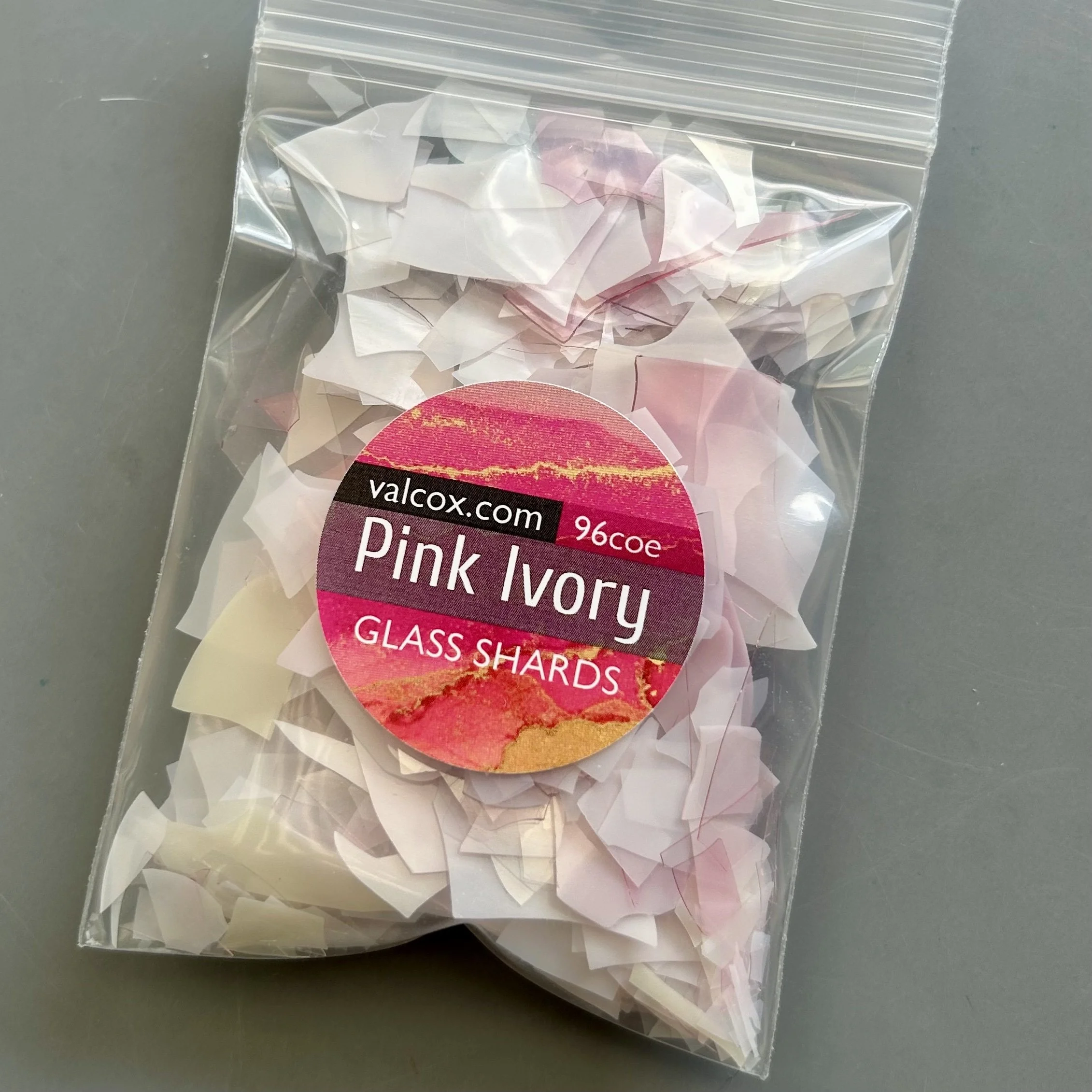 pink ivory glass shard 96coe valcox.com