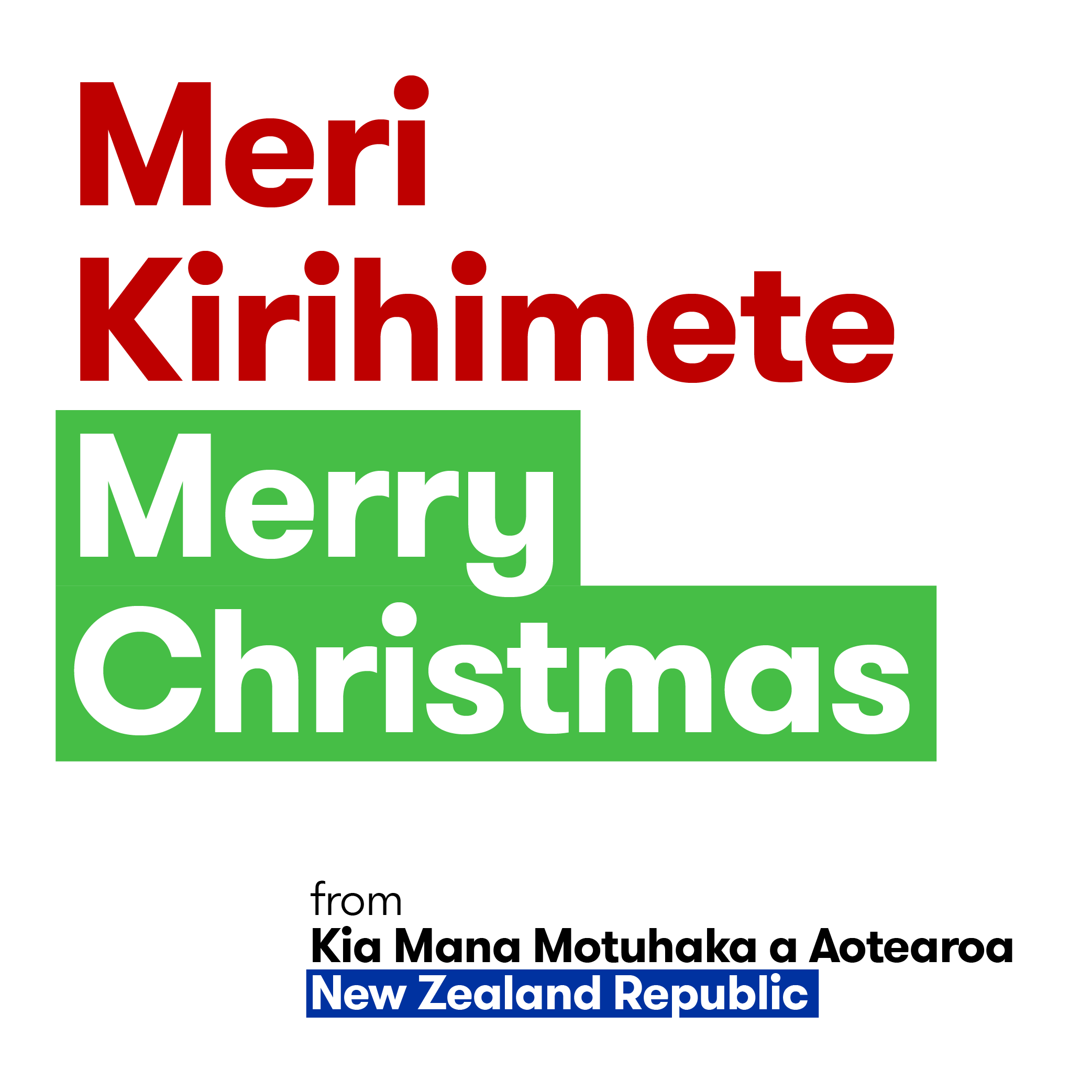 Meri Kirihimete - Merry Christmas!