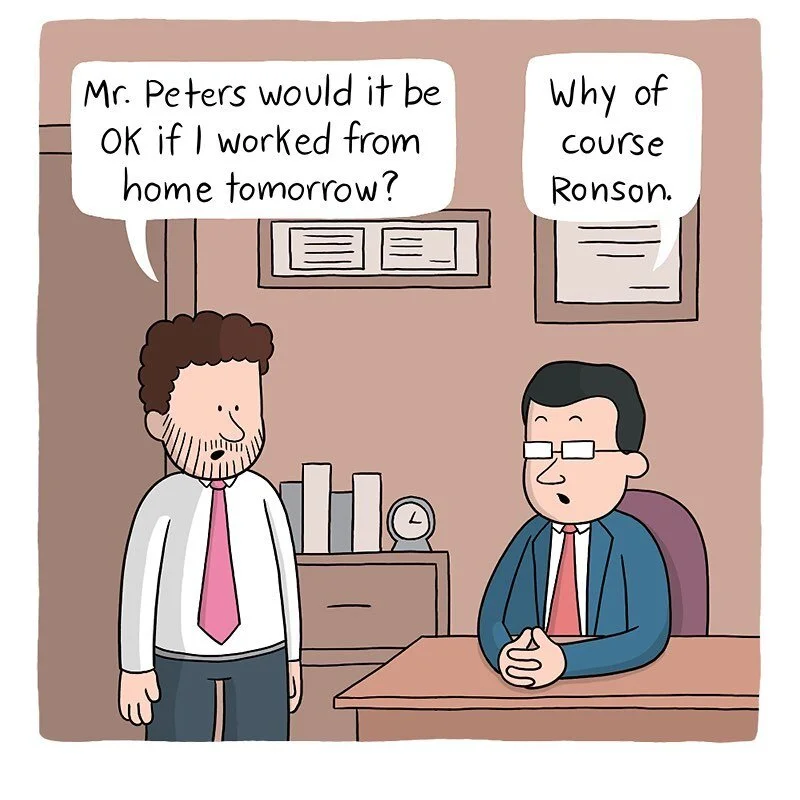 #tbt to when we couldn&rsquo;t work from home.
.
#wfh #work #job #ronson #workingfromhome #workingremotely #home comic #webcomic #webtoon #instacomic #igcomic #comics #webcomics #webtoons #instacomics #igcomics #comix #instacomix #igcomix #webcomix #
