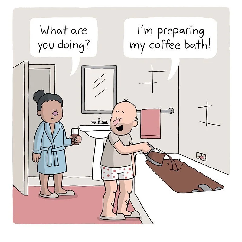 make mine a doppio #tbt.
.
#coffee #coldbrew #bath #caffeine #coffeelover #morning #comic #webcomic #webtoon #comics #webcomics #webtoons #comix #webcomix #baldstache #funny #comedy #humor #lol #haha #instacomic  #igcomic #instacomics #igcomics #inst