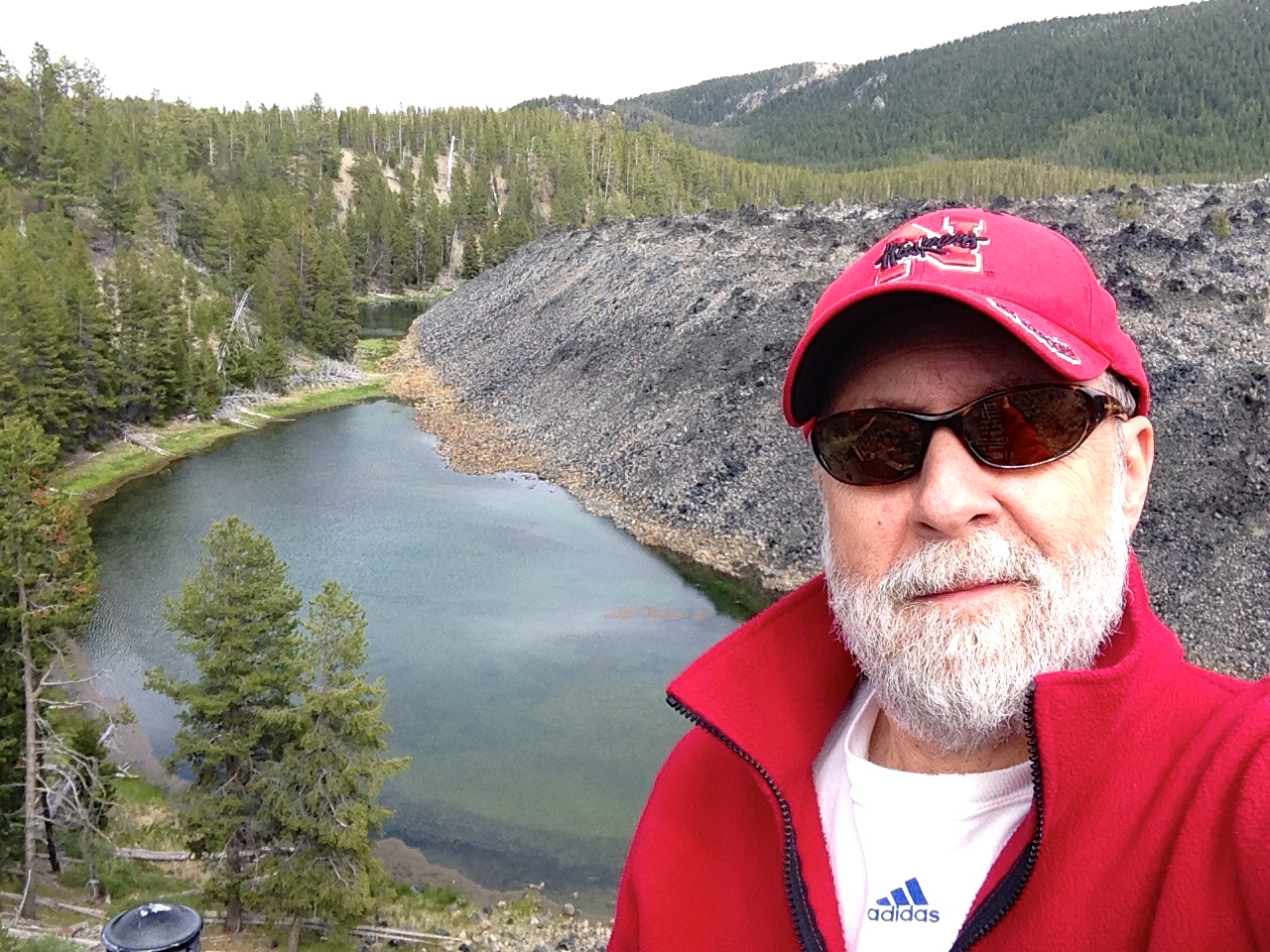  Obsidian lava flow in the Newberry National Volcanic Monument just up the road from camp. 