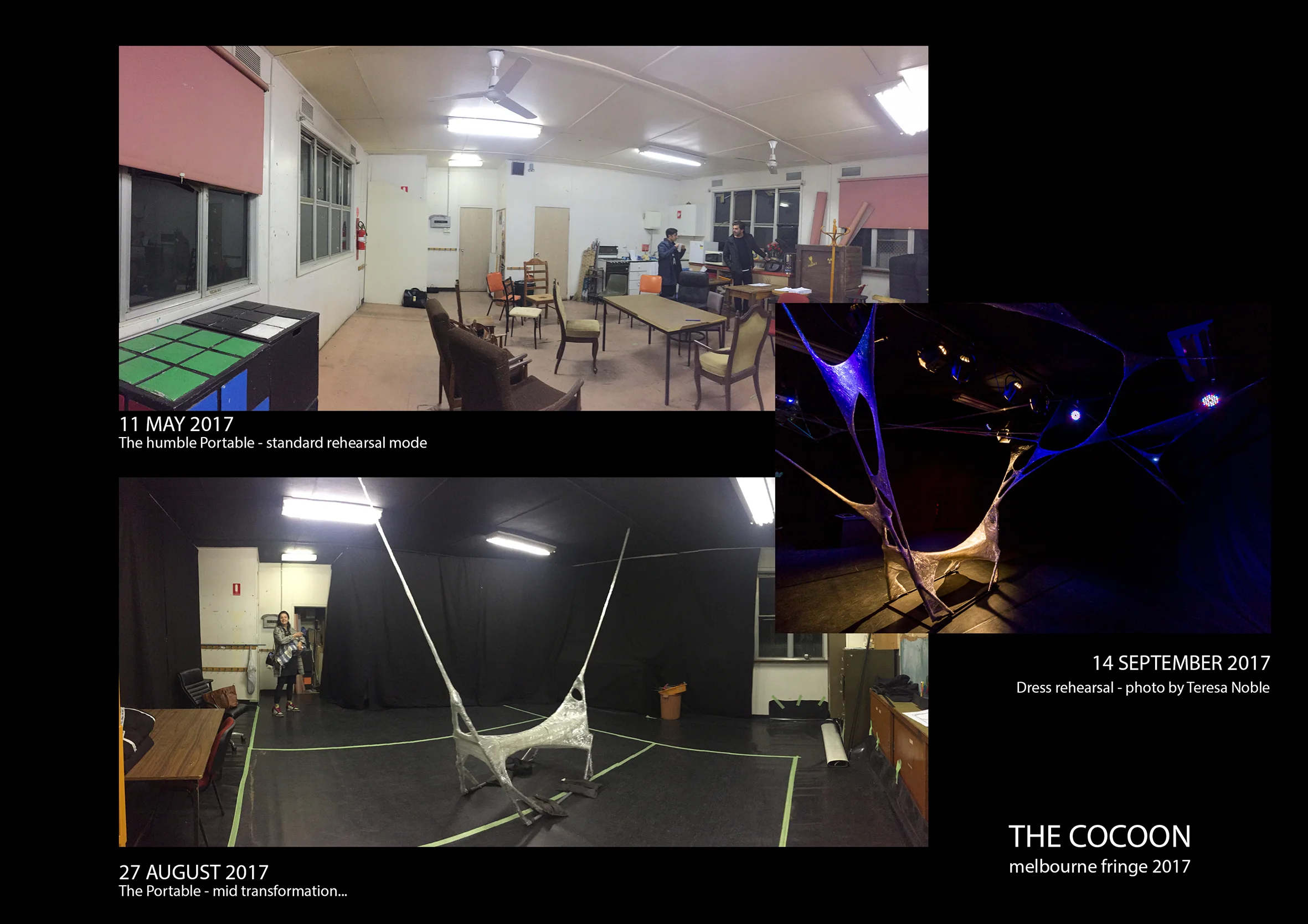   The Cocoon -  Portable venue transformation [before and afters] 