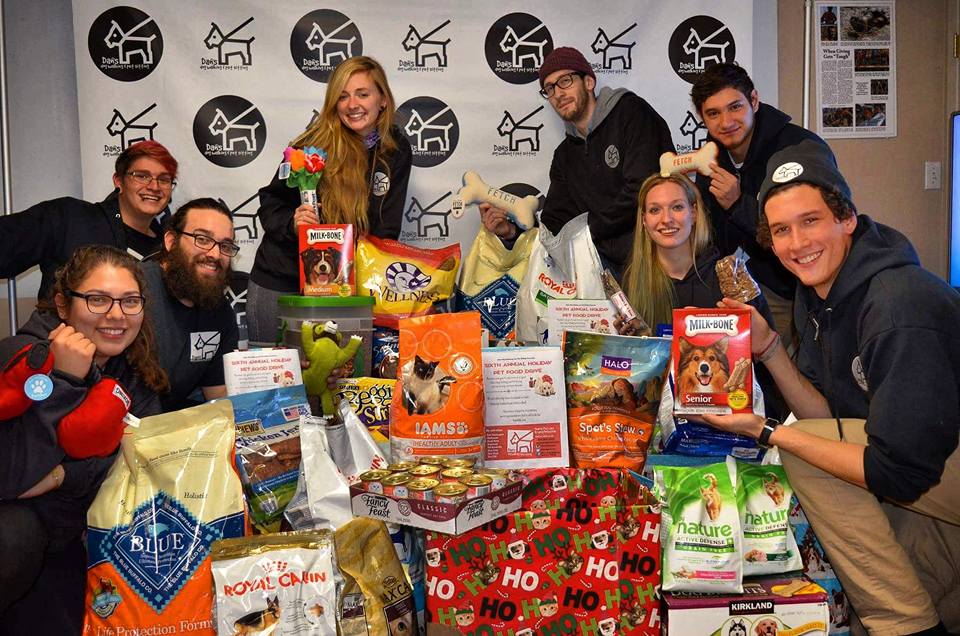 Daniel Reitman with Dan's Dog Walking and Pet Sitting Team, Holiday Pet Food Drive Donations.jpg