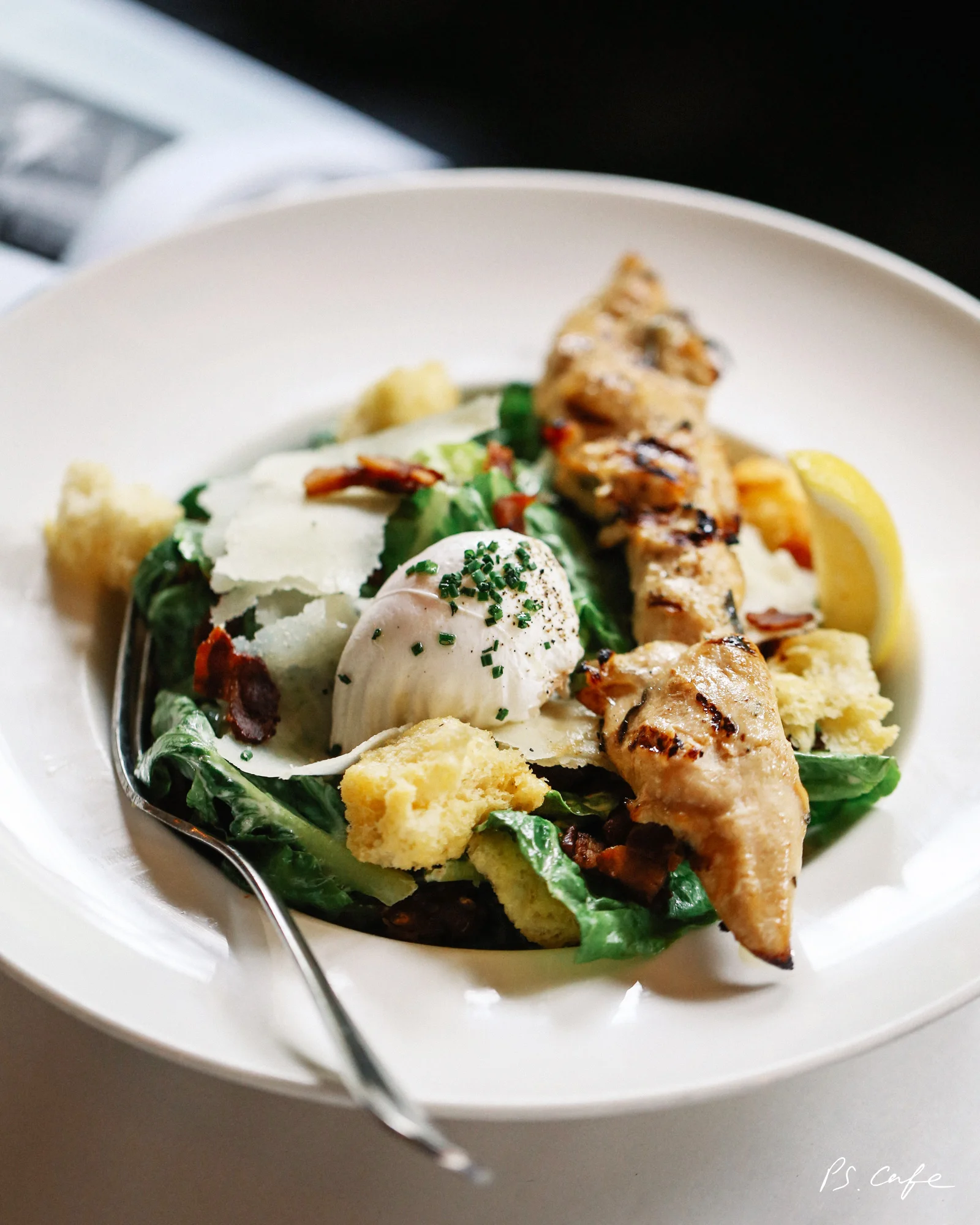 PS Caesar Salad with rosemary grilled chicken