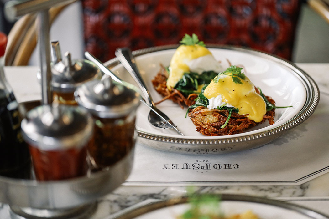  Sweet Corn, Coriander &amp; Potato Rosti Benedict  