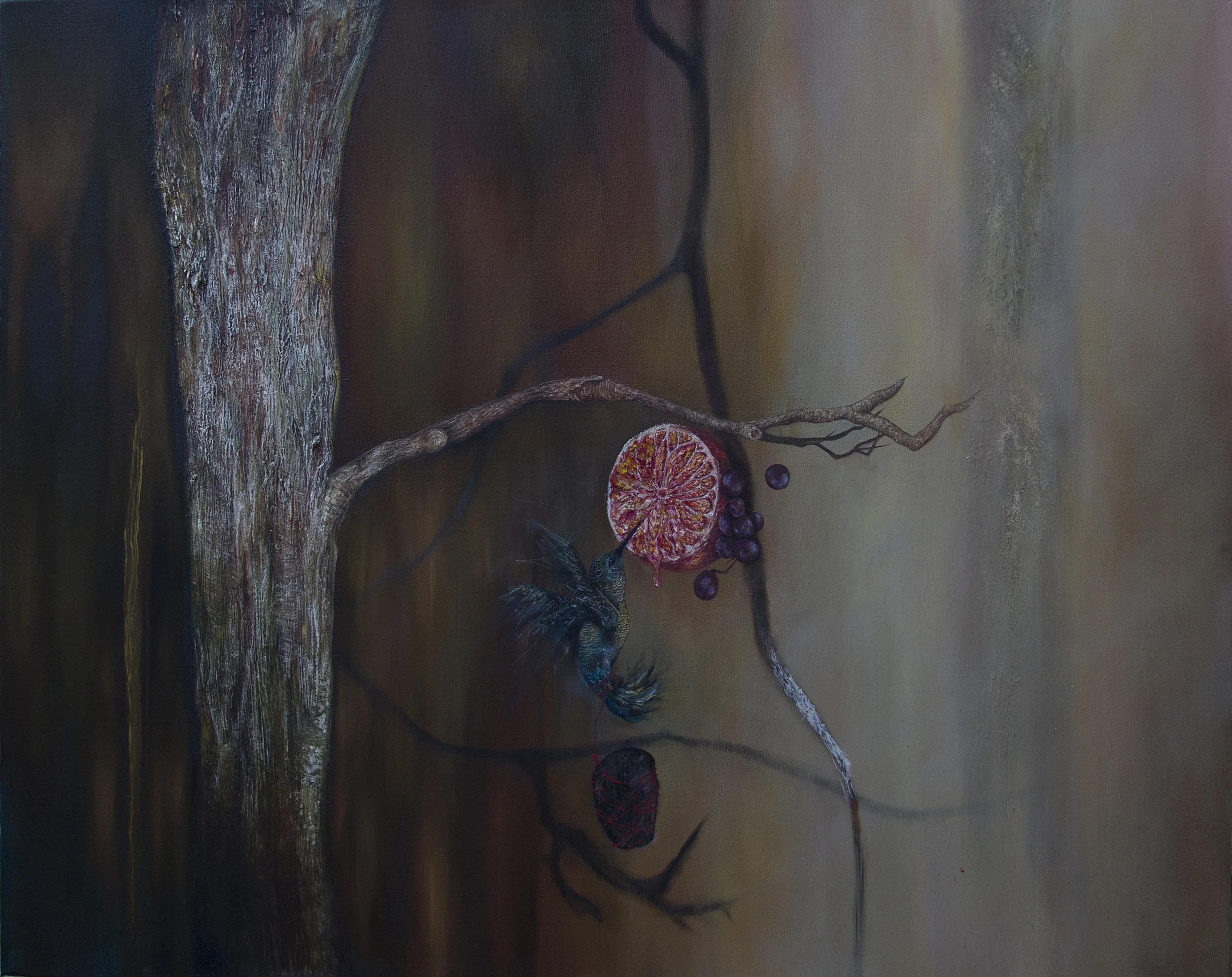 Warrior (For Barbara). Oil And Oil Pastel On Canvas. 28" x 22"