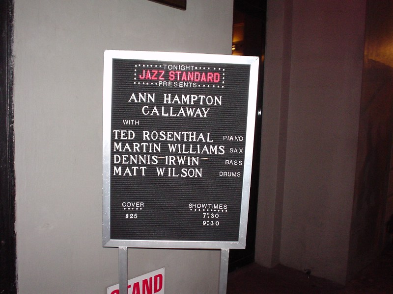 Ann Hampton Callaway , Jazz Standard, New York, 2002