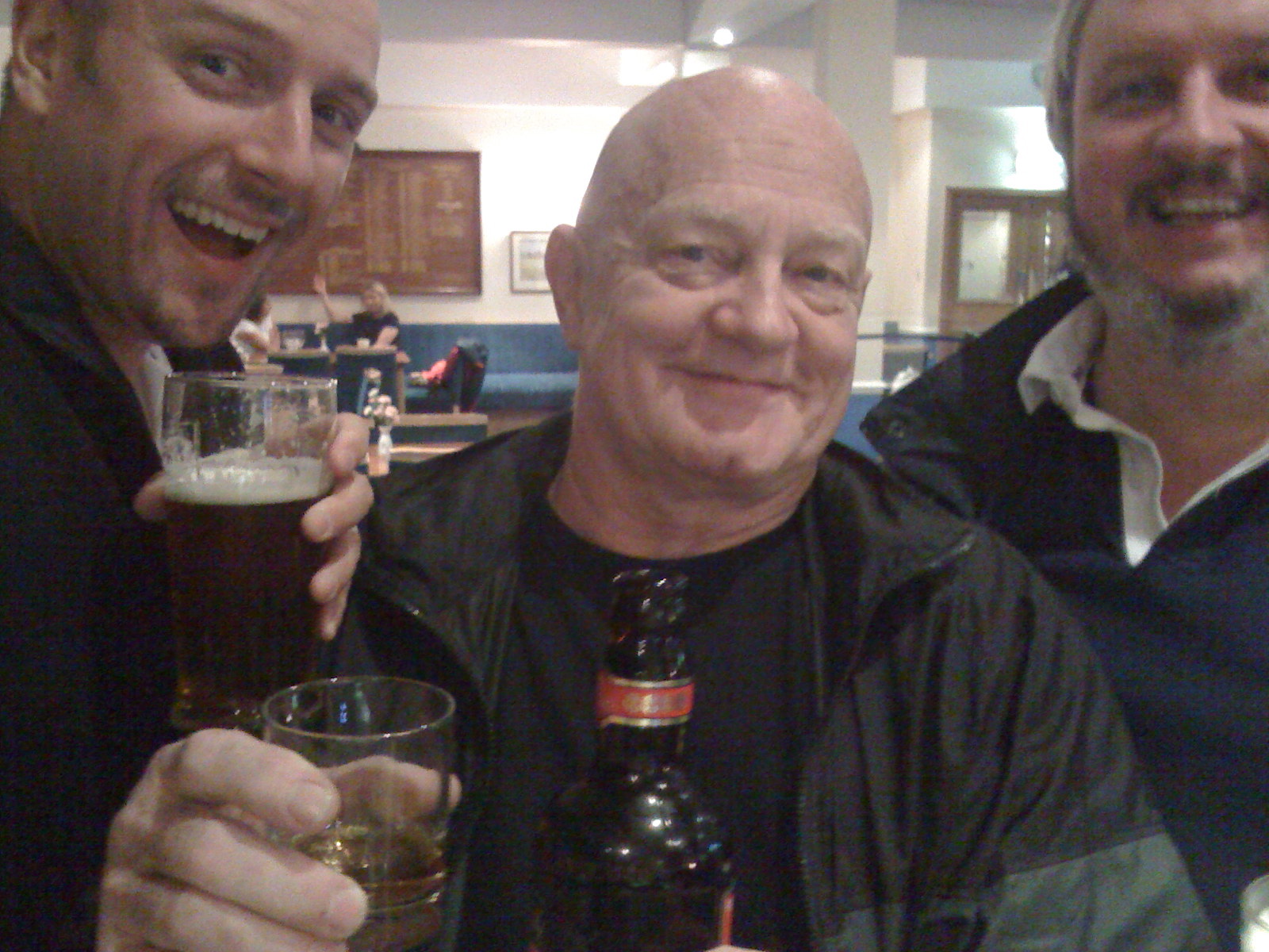 With Don Menza and Jay Craig in the Maida Vale Tennis Club. Lots of fun times in there!