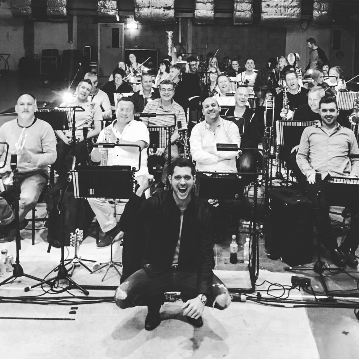 Rehearsing with Michael Bublé, October 2016