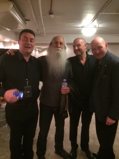 Backstage at the Albert Hall with Leland Sklar
