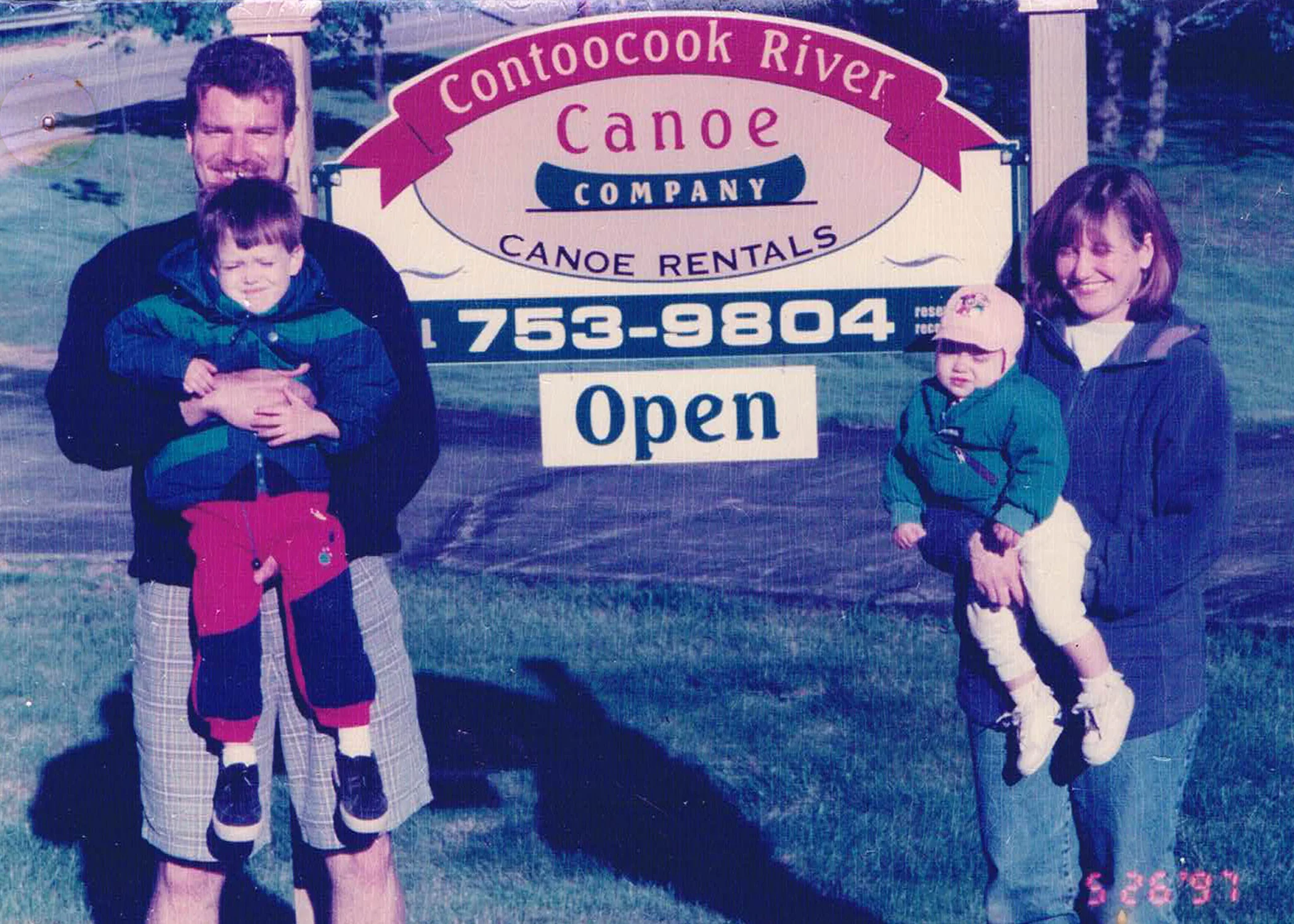 The Malfait family on the first weekend of business in May of 1997. Both our children are now out of college and in professional careers.