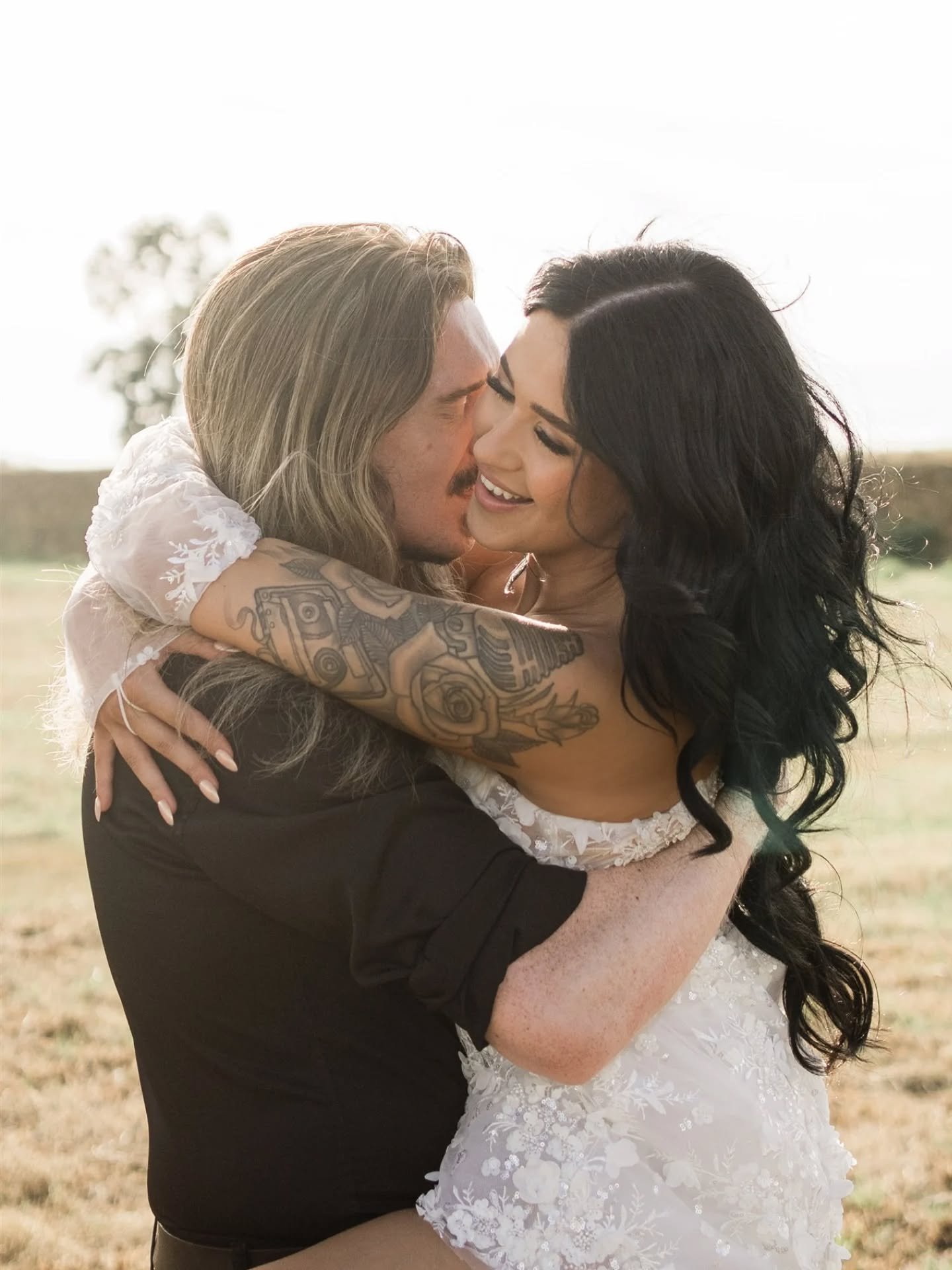 Loved Georgia's evening dress! Time for a few couple shots in the pretty light before the dancing started...thank you Georgia &amp; David ♡

Venue @thirsk_lodge_barns
MUA @hattiefreermakeupandhair Hattie Freer
Hair @houseofhairandbeauty_gbro
Florals 