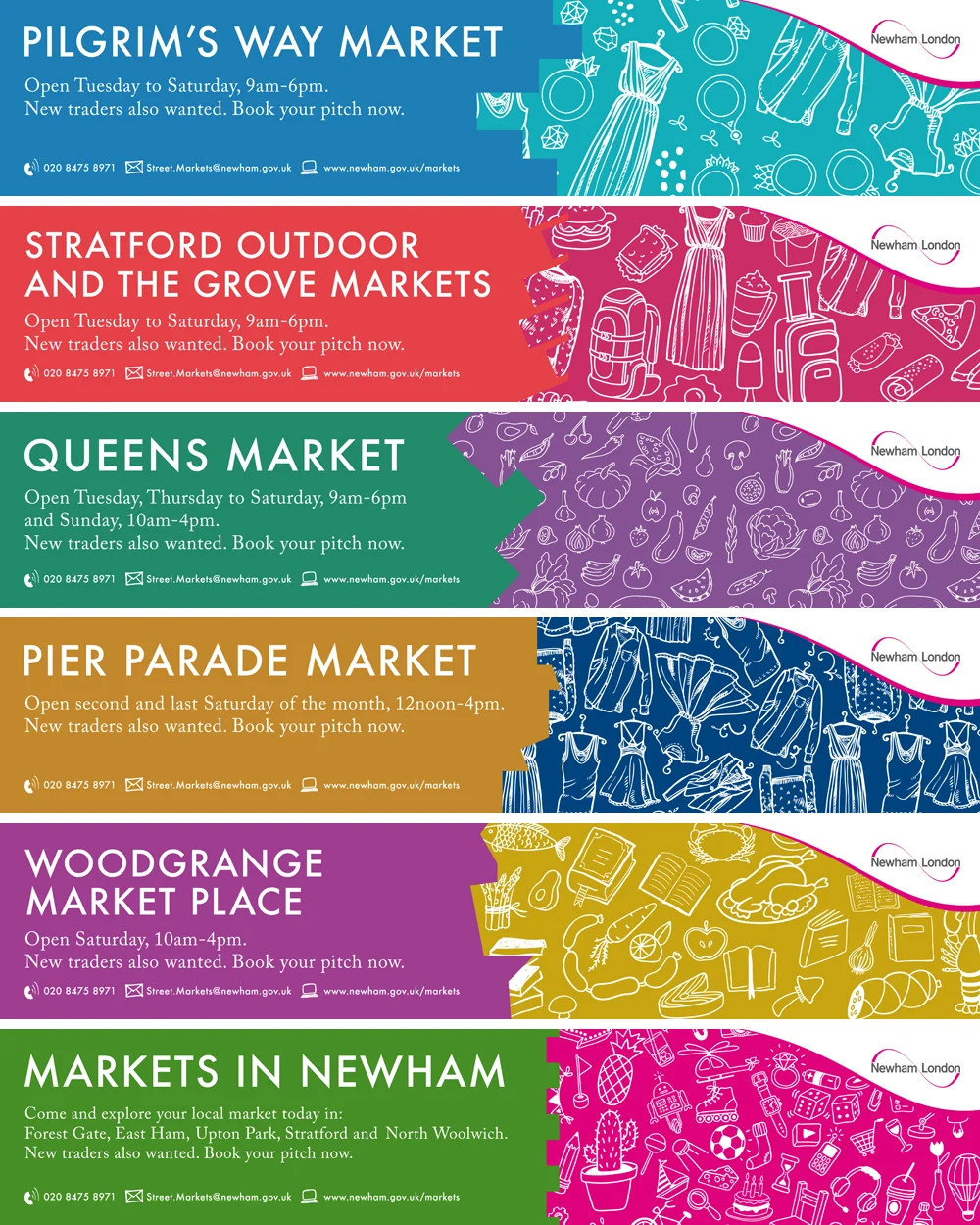 Newham market street banners