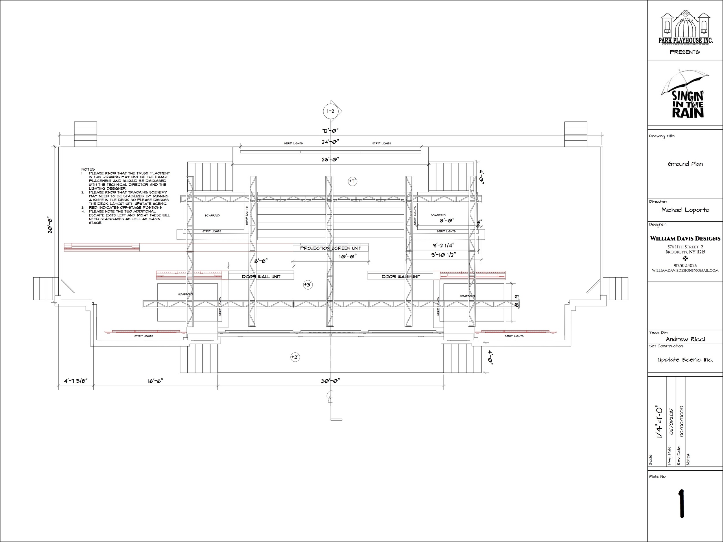 Singin' in the Rain Ground Plan