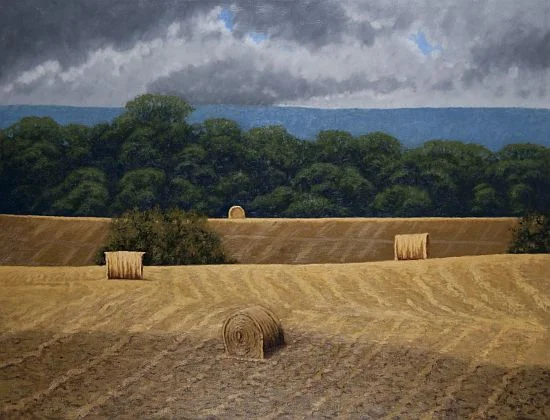 "Wheat Field Cloud Cover" Oil on canvas 30" x 40"