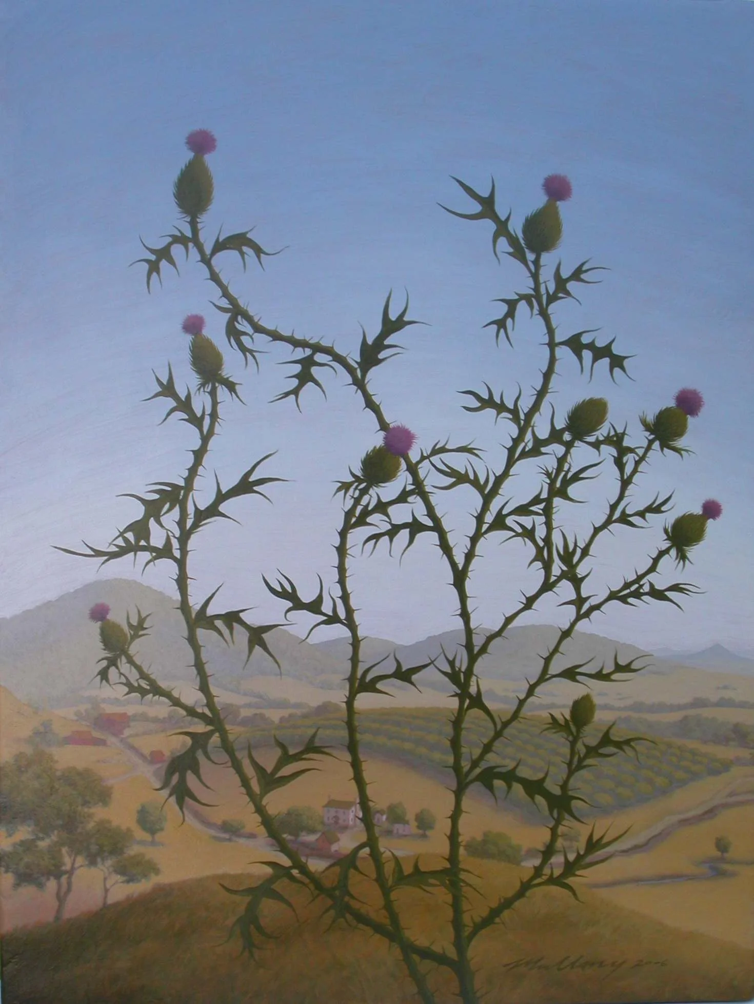 "Thistles" Oil on panel 31 3/4" x 24"