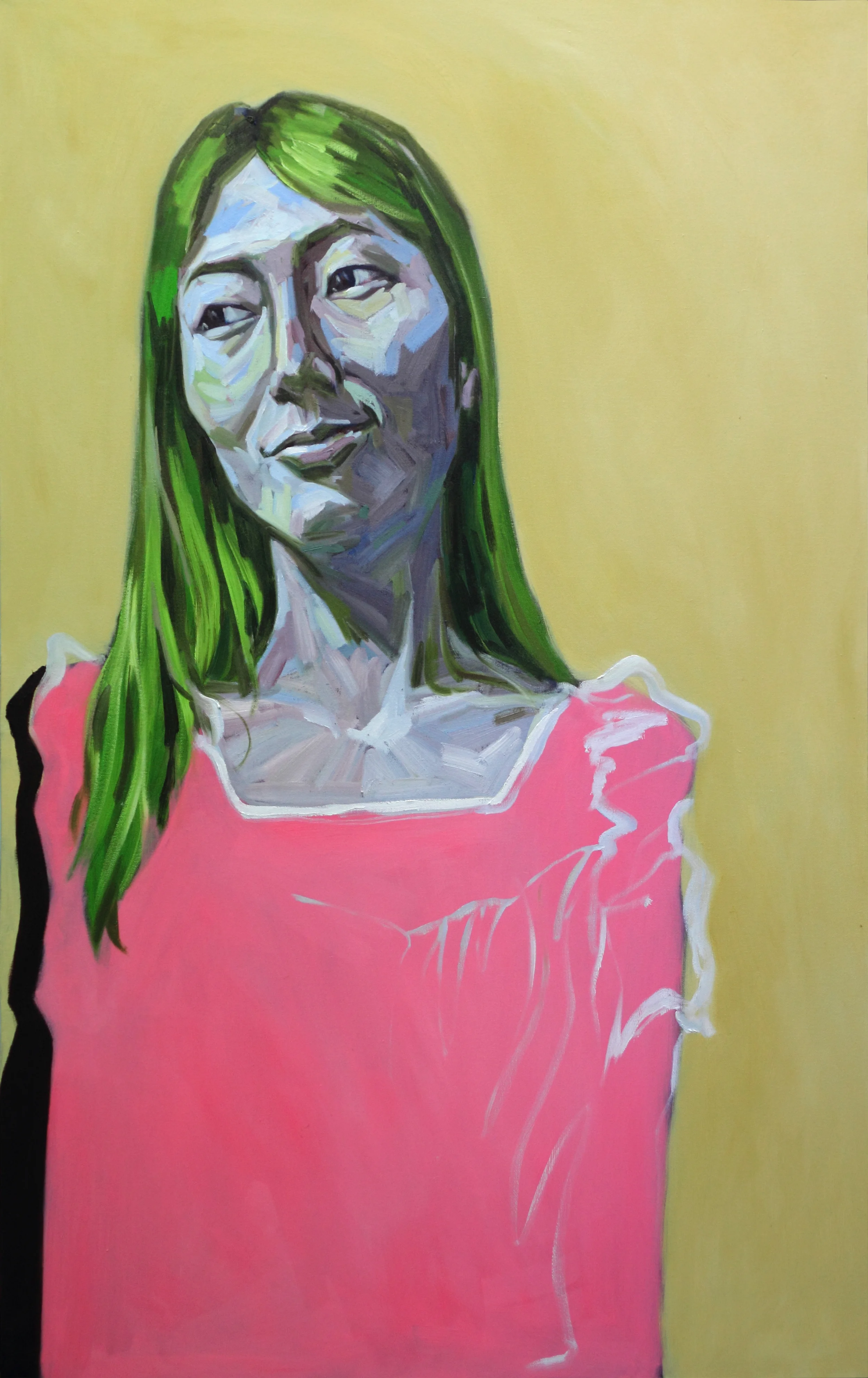 "Pink blouse"