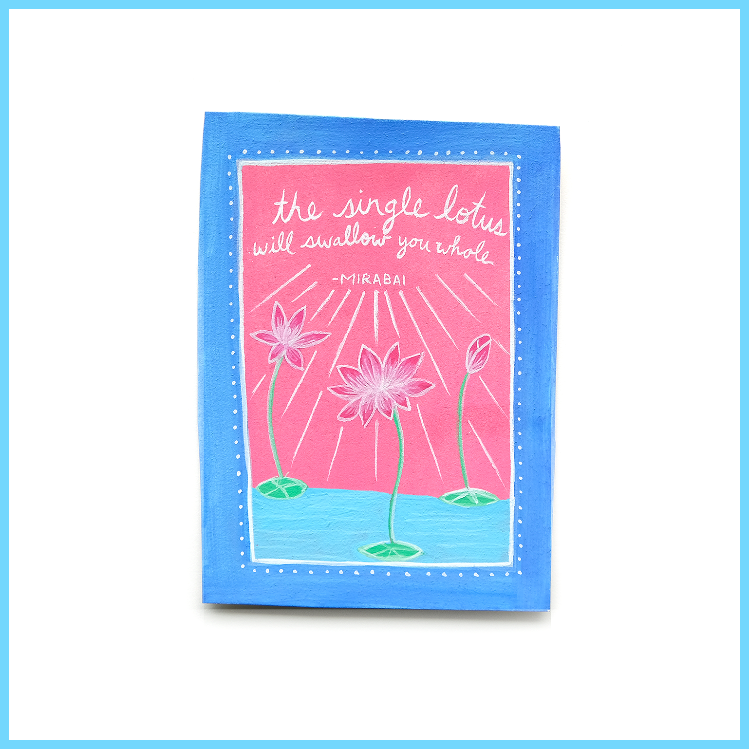 Mirabai Lotus Miniature Original Painting