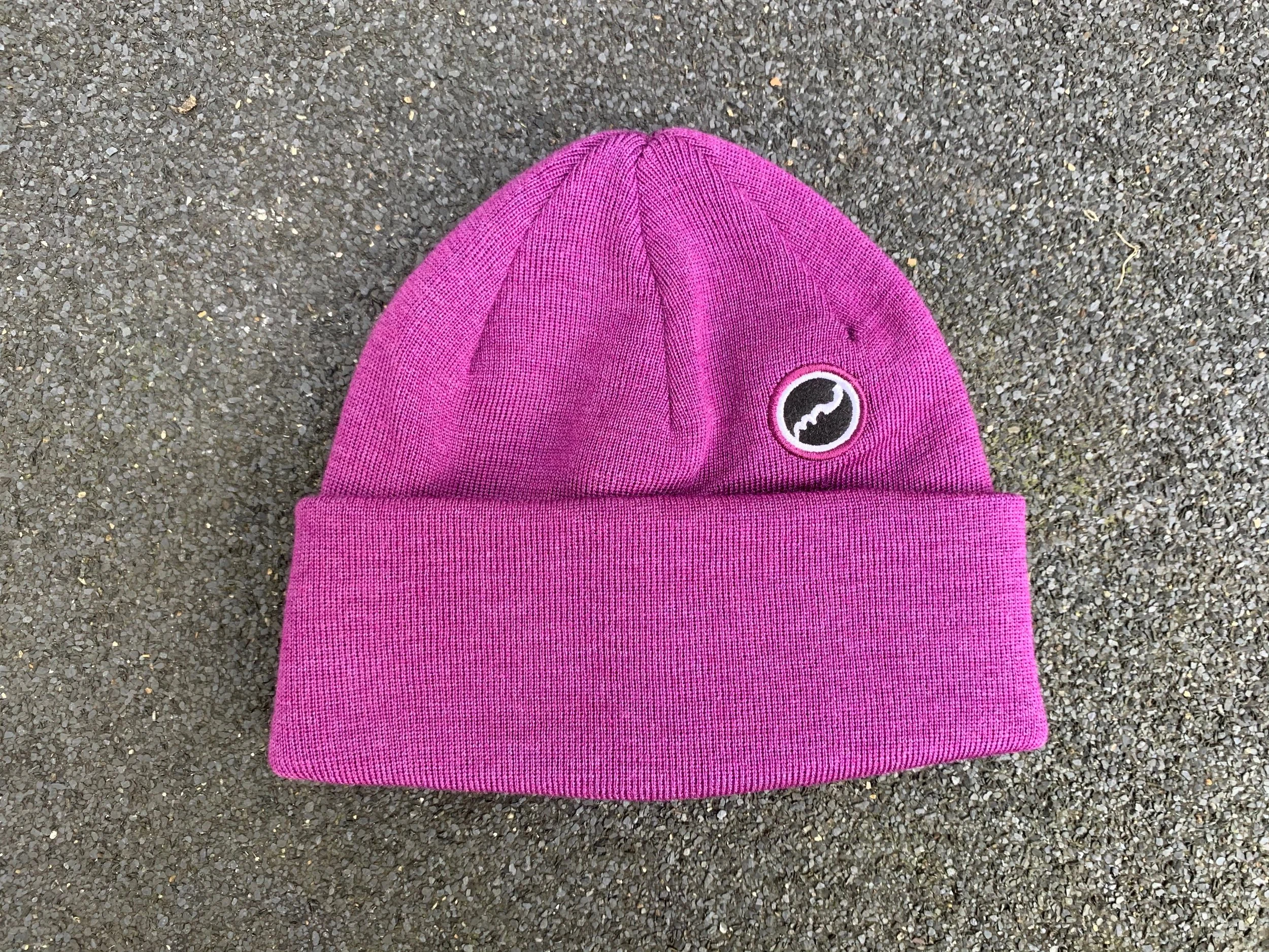 Merino Logo Patch Beanie - Dusty Purple