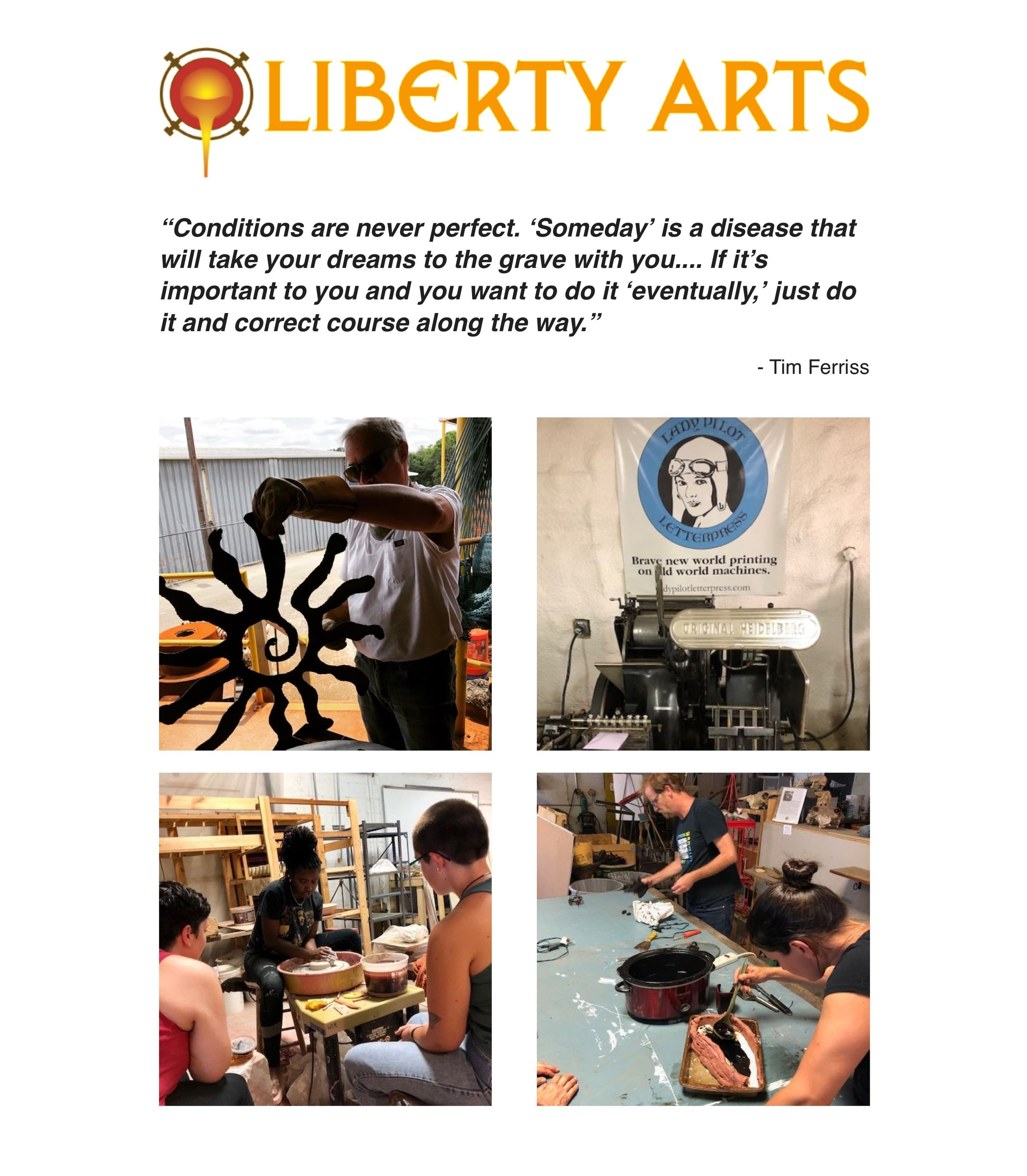 August 2019 - Eat, Dance, Create at Liberty Arts