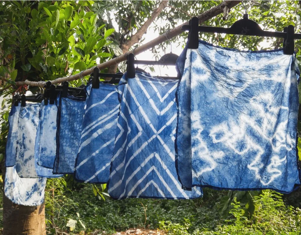THIRD FRIDAY MAY 19: Indigo Dyed Scarf Make-&amp;-Take PLUS AMY WETSCH “AMALGAMATION” INSTALLATION